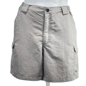 REEL LEGENDS PERFORMANCE OUTFITTERS Mens Shorts Gray 7 Pocket Cargo Pants Size L